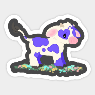 Blue moo Sticker